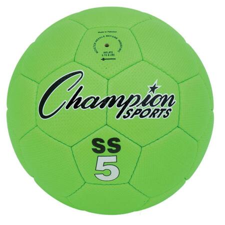 CHAMPION SPORTS Super Soft Soccer Ball, Fluorescent Green - Size 5 SS5